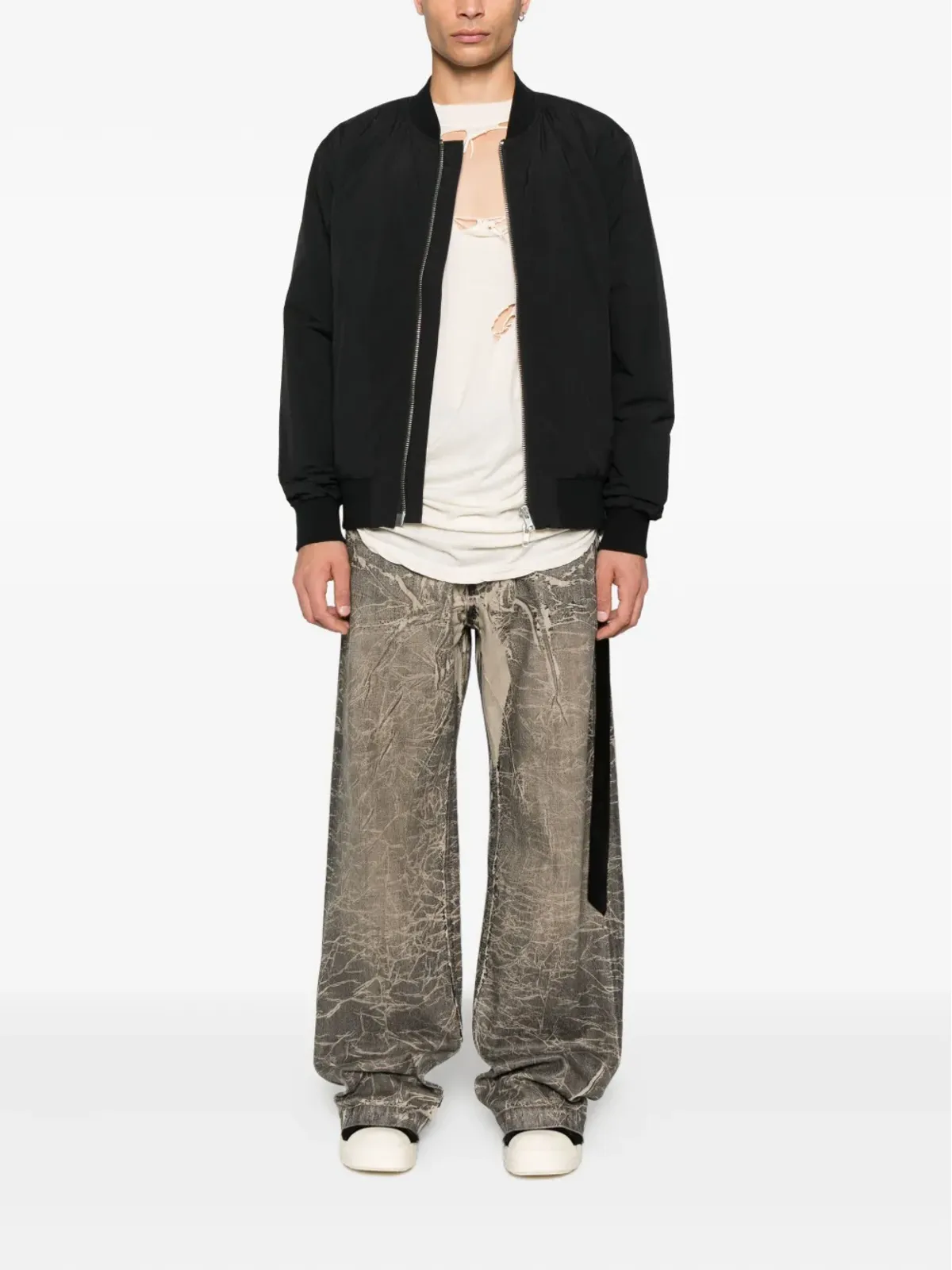 Rick Owens DRKSHDW ダメージ加工コットンジーンズ - 画像2