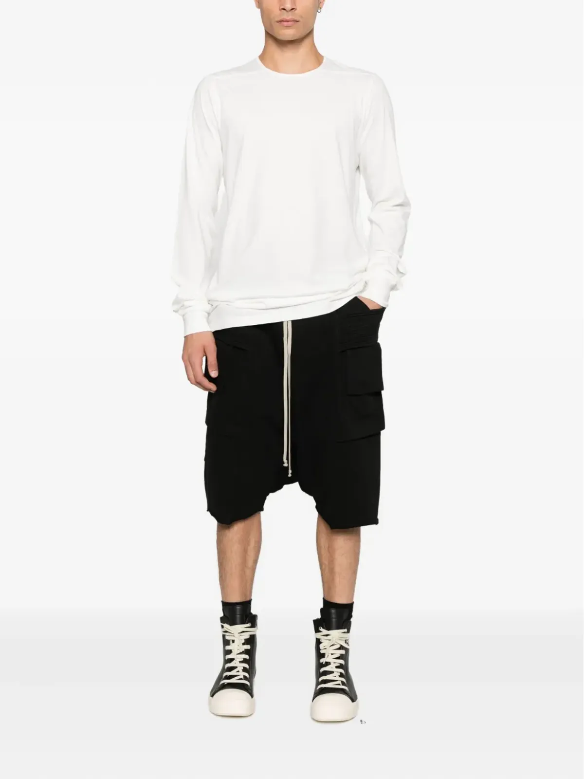 Rick Owens DRKSHDW 長袖タイディテールTシャツ - 画像2