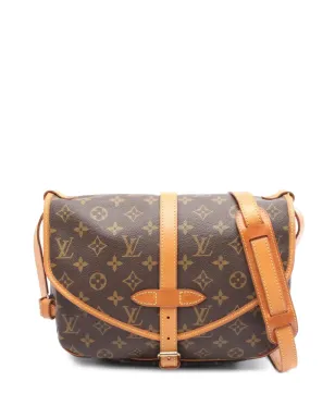 Louis Vuitton ビンテージ 1994 サムール30 モノグラム ショルダーバッグ ブラウン - サムネイル1