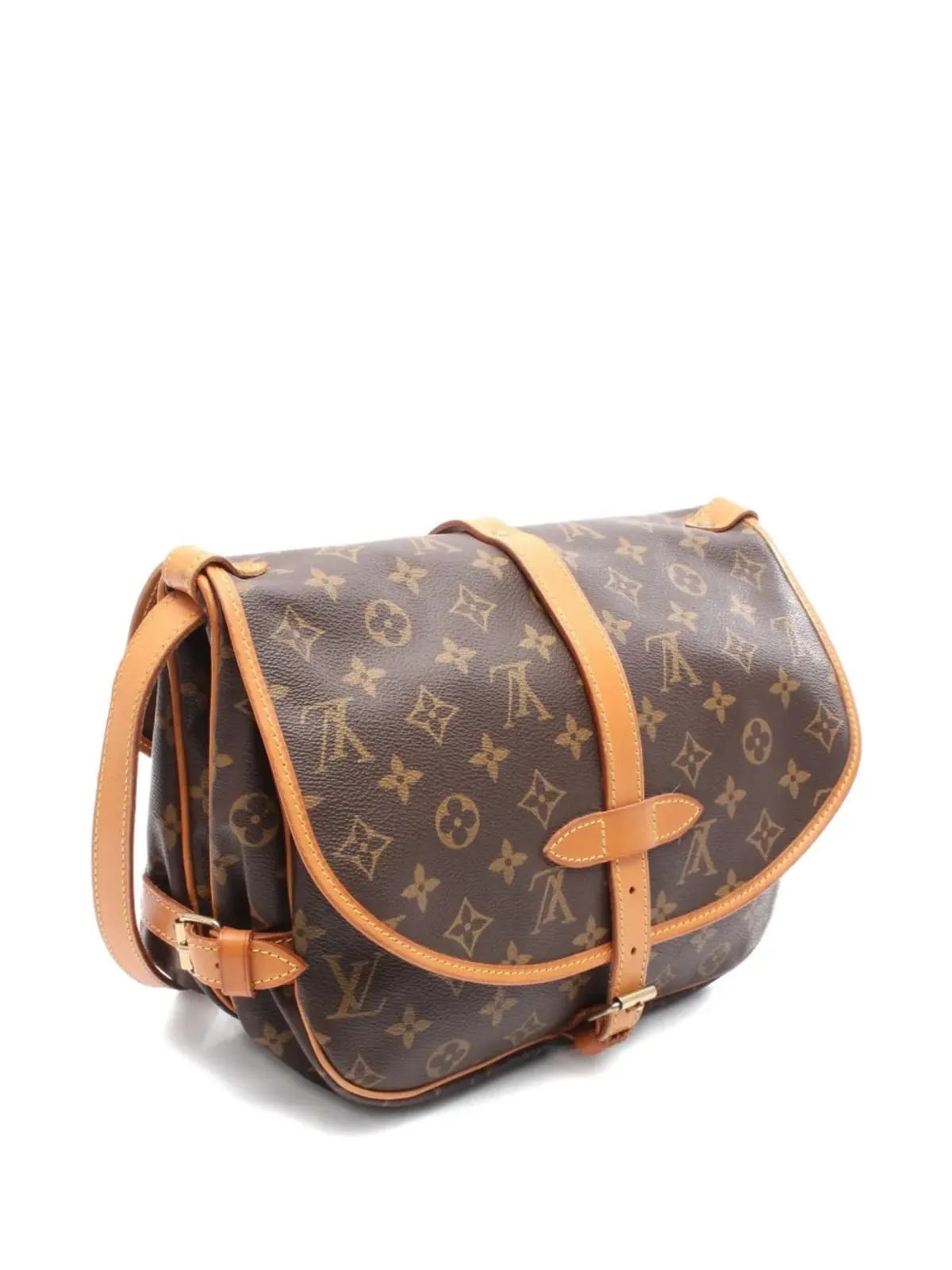 Louis Vuitton ビンテージ 1994 サムール30 モノグラム ショルダーバッグ ブラウン - 画像2