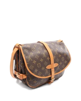 Louis Vuitton ビンテージ 1994 サムール30 モノグラム ショルダーバッグ ブラウン - サムネイル2