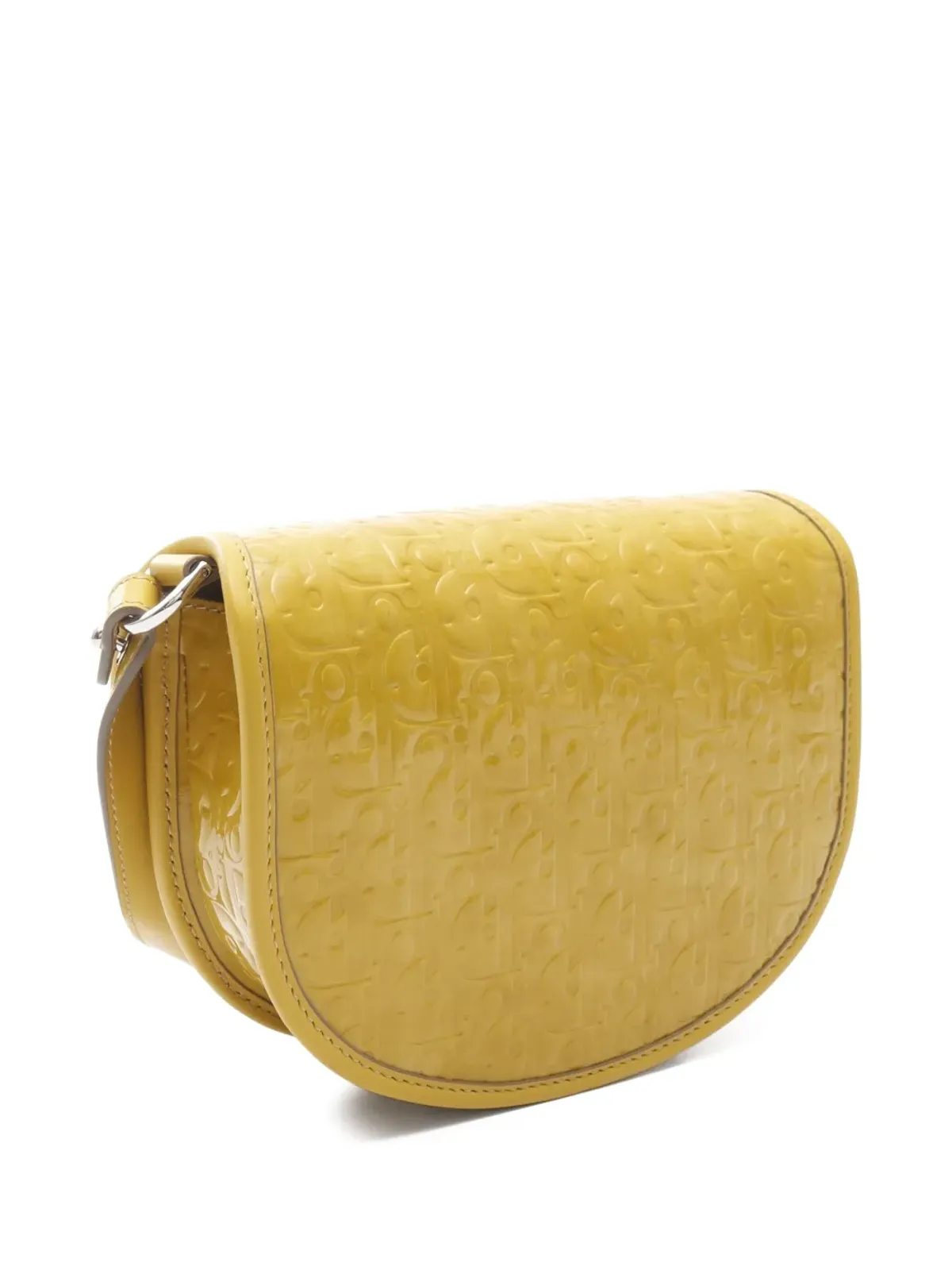 Christian Dior ビンテージ Gallop Oblique パテントレザー ショルダーバッグ イエロー - 画像2