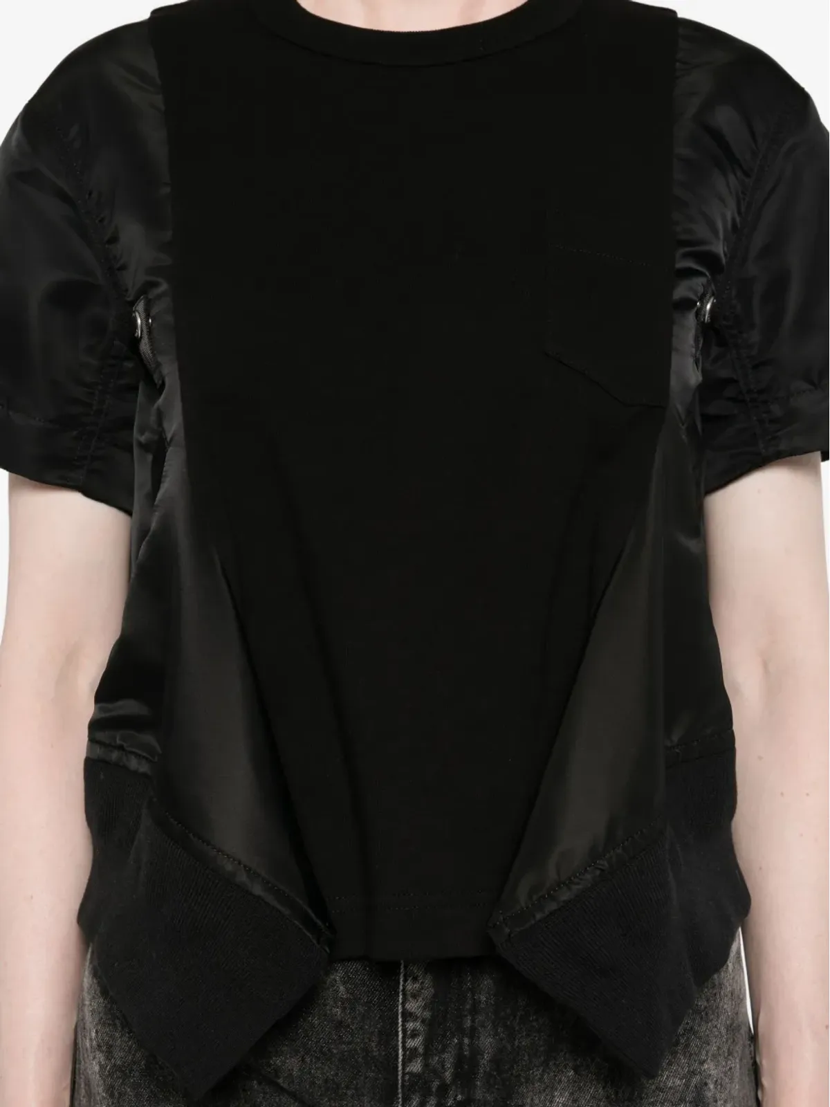 sacai ボンバー・ディテール コットンTシャツ - 画像5