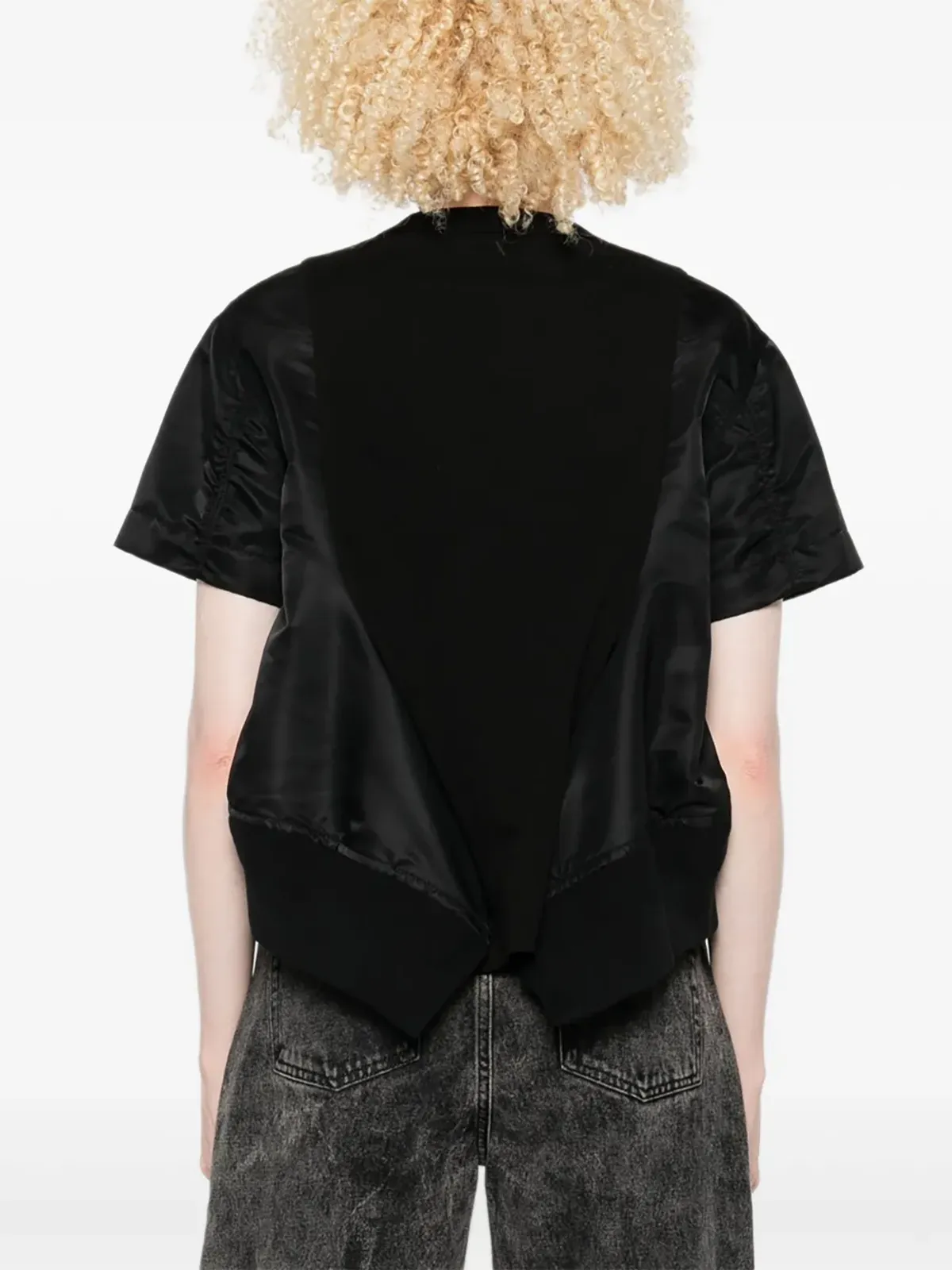 sacai ボンバー・ディテール コットンTシャツ - 画像4