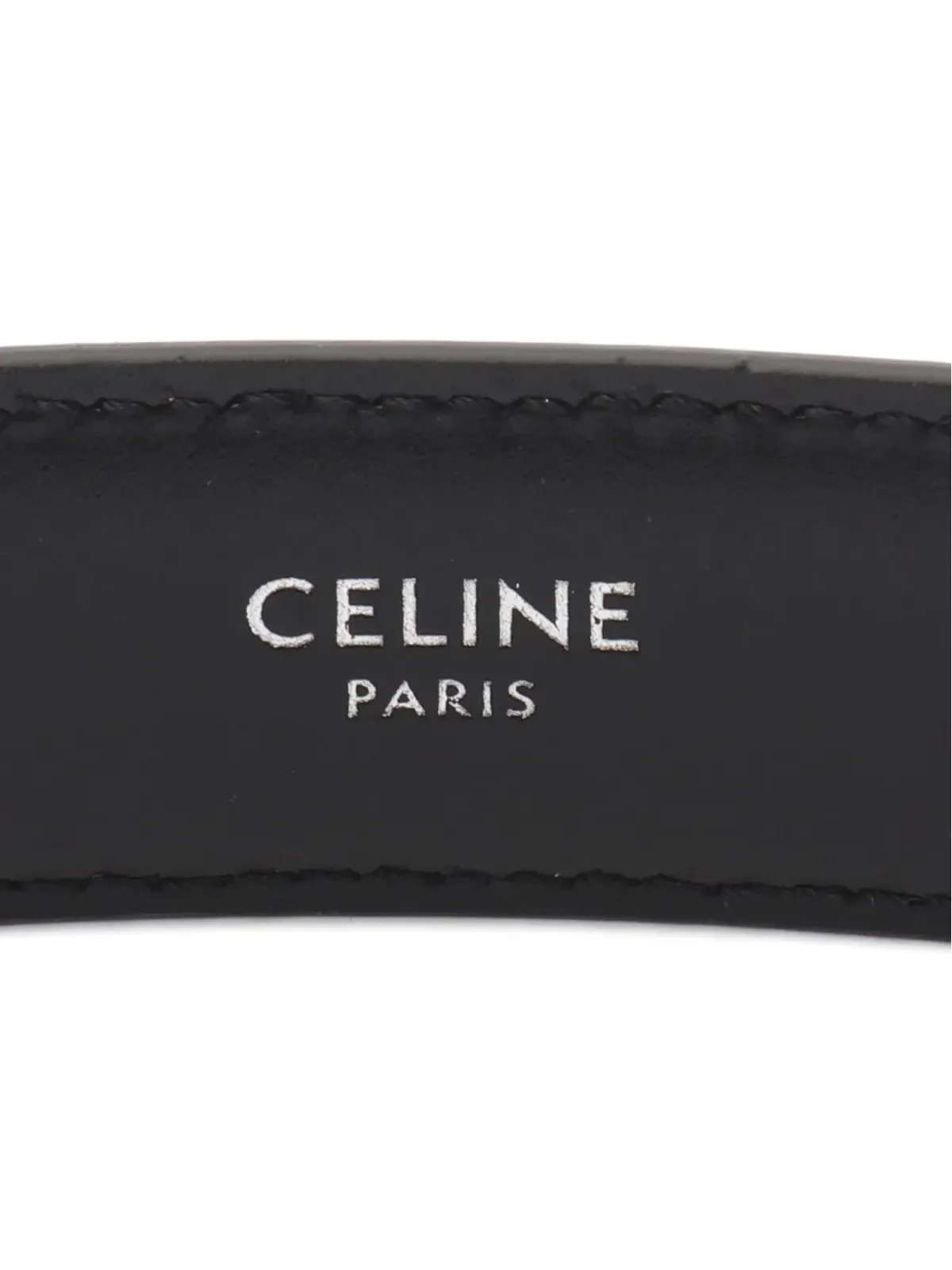 Celine Pre-Owned Triomphe レザー ベルト - ブラック - 画像5
