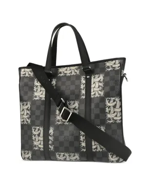Louis Vuitton Pre-Owned × Christopher Nemes 2015 Tadao PM Damier Graphite トートバッグ - ブラック - サムネイル2