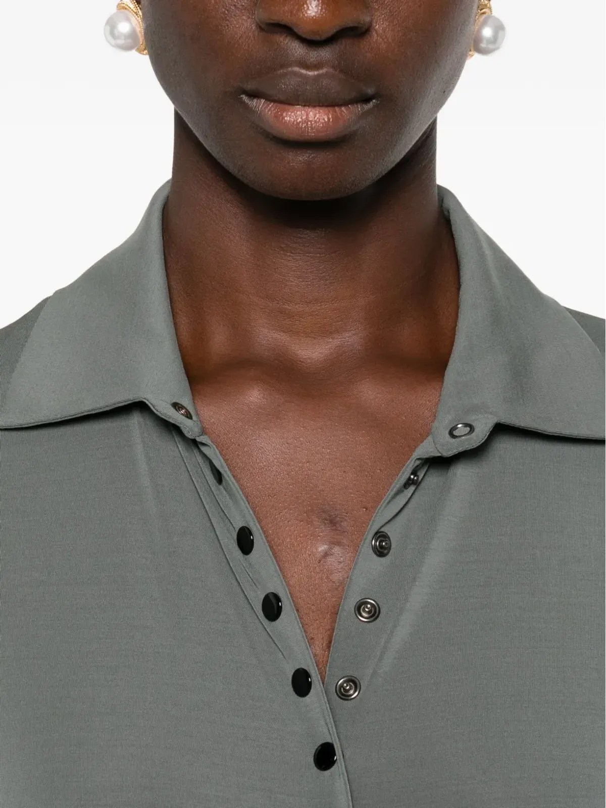 Alberta Ferretti ドレープジャージードレス - 画像5