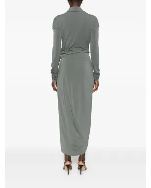 Alberta Ferretti ドレープジャージードレス - サムネイル4
