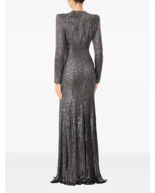 Jenny Packham ローリー スパンコール装飾 長袖マキシドレス - サムネイル3