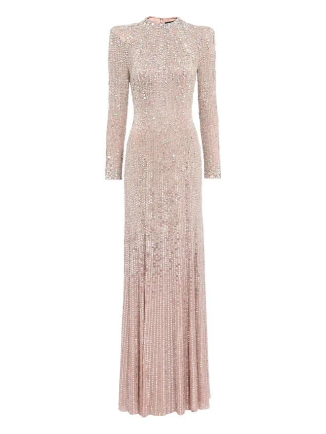 Jenny Packham Jenny Packham ローリー装飾のモックネック・マキシドレスの商品画像