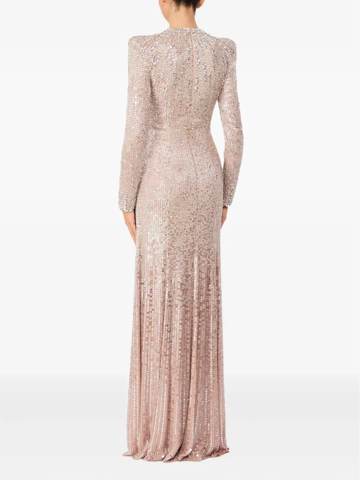 Jenny Packham ローリー装飾のモックネック・マキシドレス - 画像3