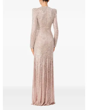 Jenny Packham ローリー装飾のモックネック・マキシドレス - サムネイル3