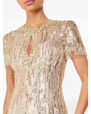 Jenny Packham Nova スパンコール装飾付きキー・ホールネック マキシドレス - サムネイル5