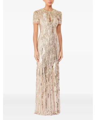 Jenny Packham Nova スパンコール装飾付きキー・ホールネック マキシドレス - サムネイル2