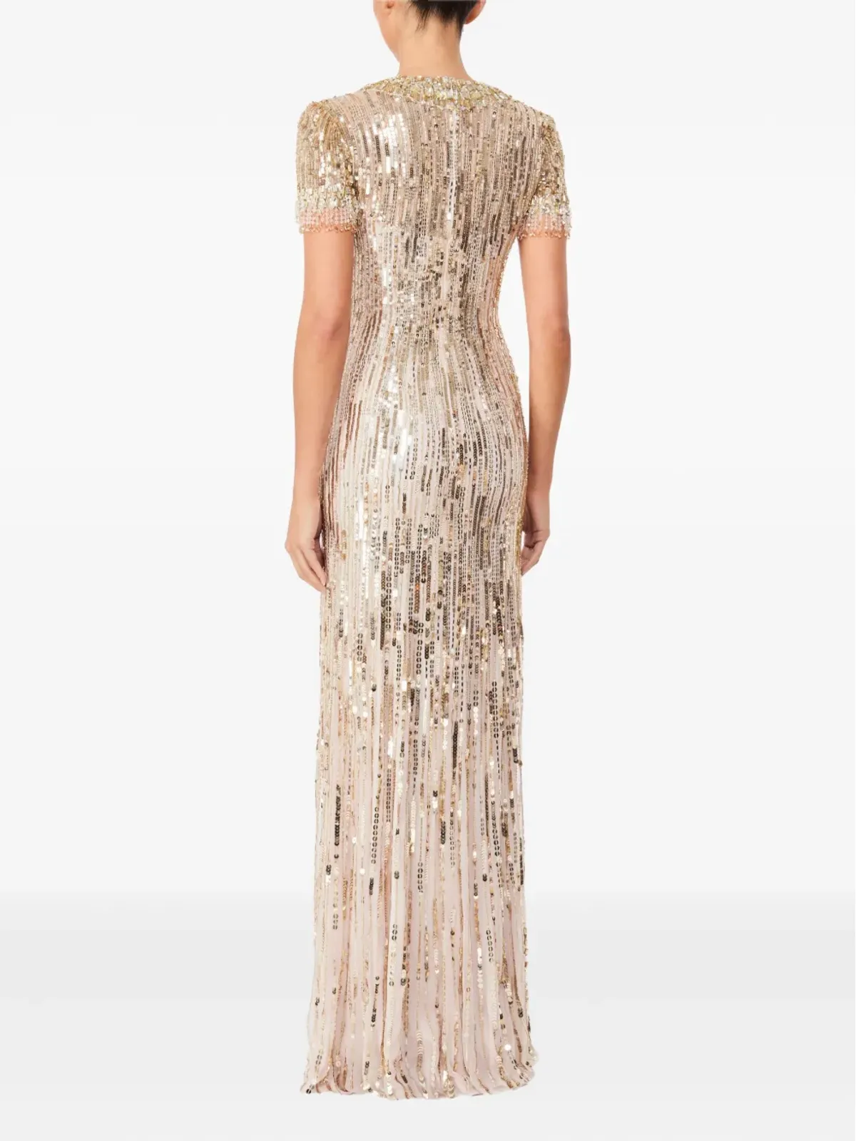 Jenny Packham Nova スパンコール装飾付きキー・ホールネック マキシドレス - 画像3