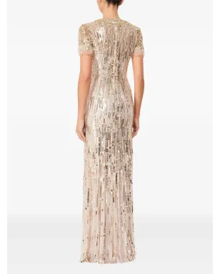 Jenny Packham Nova スパンコール装飾付きキー・ホールネック マキシドレス - サムネイル3