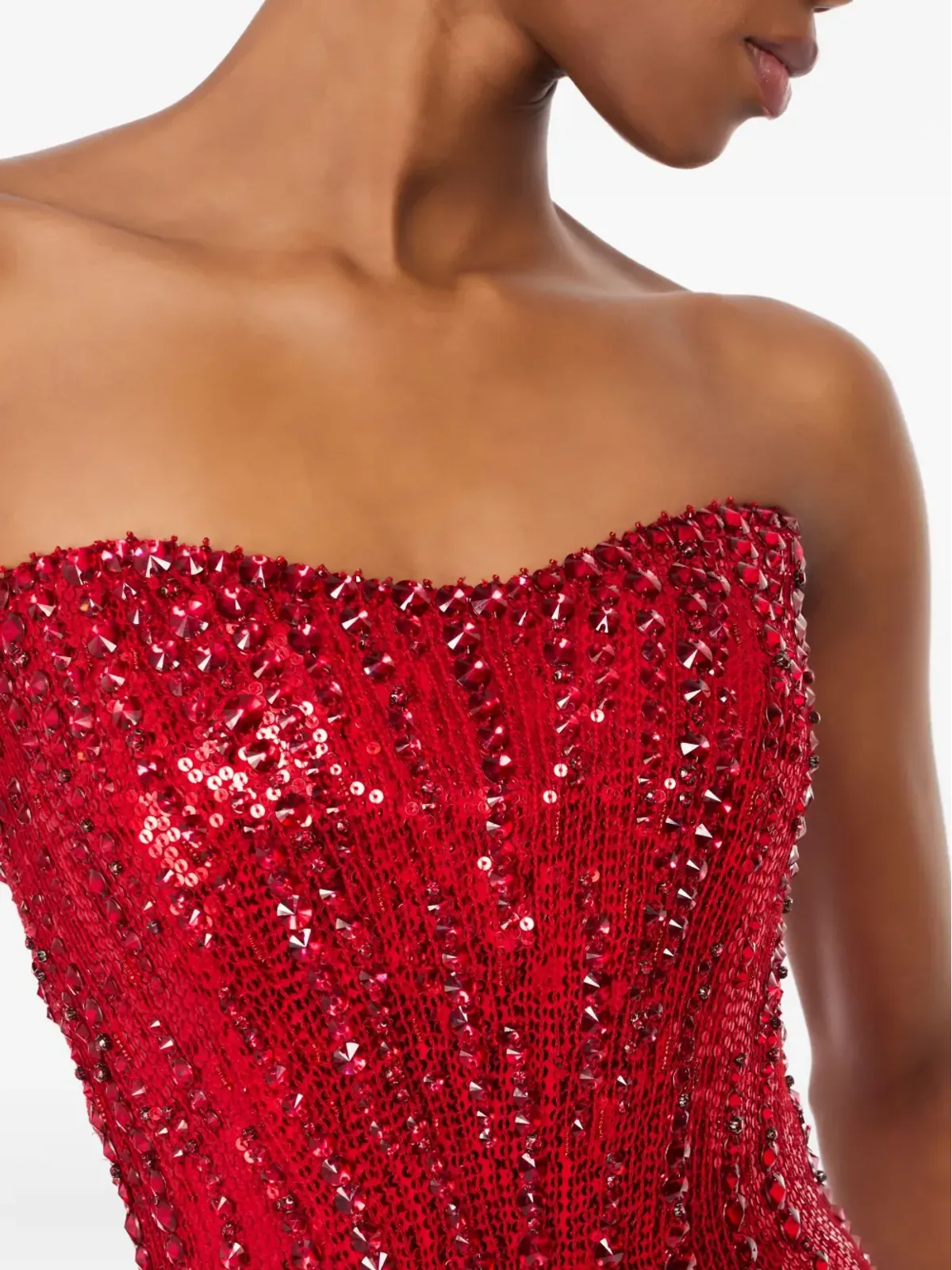 Jenny Packham サライ エンベリッシュド ストラップレス マキシドレス - 画像5