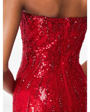 Jenny Packham サライ エンベリッシュド ストラップレス マキシドレス - サムネイル4