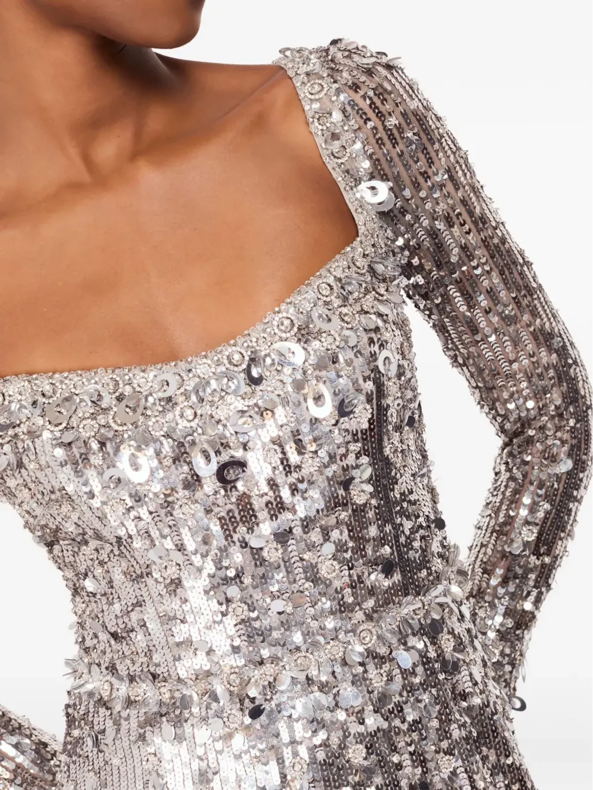 Jenny Packham Kestra スパンコール装飾 マキシドレス - 画像5