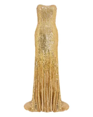 Jenny Packham サライ スパンコール装飾 ストラップレス マキシドレス - サムネイル1