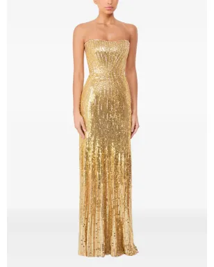 Jenny Packham サライ スパンコール装飾 ストラップレス マキシドレス - サムネイル2