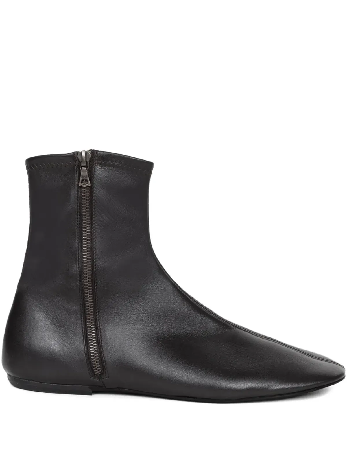 DRIES VAN NOTEN ジップファスナー付きレザーブーツ - 画像1