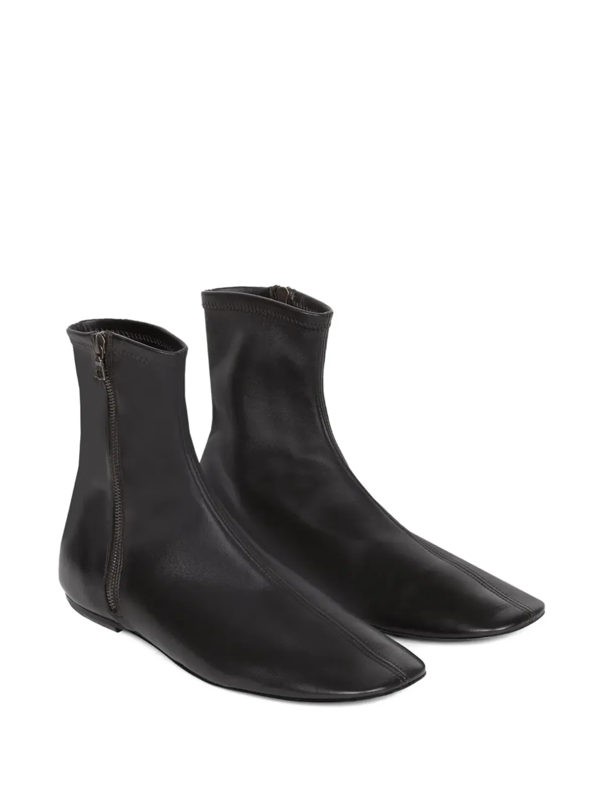 DRIES VAN NOTEN ジップファスナー付きレザーブーツ - 画像2