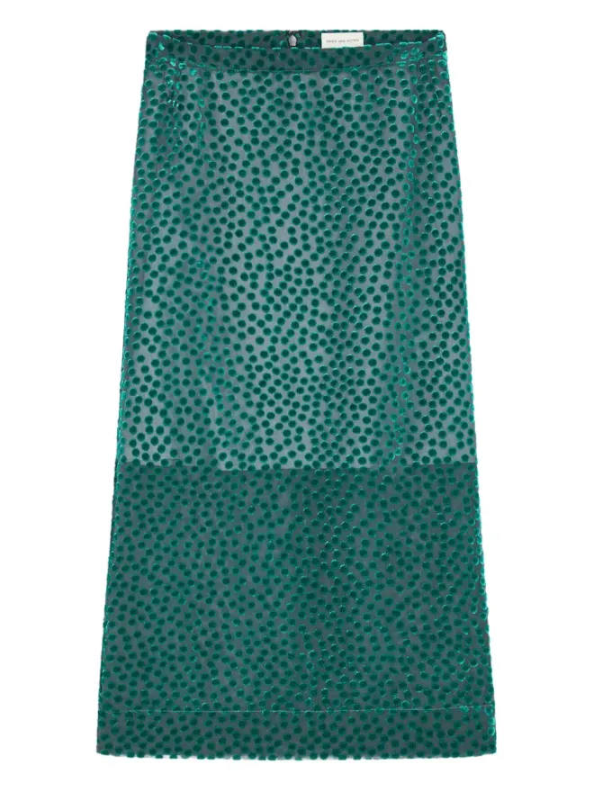 Dries Van Noten DRIES VAN NOTEN デヴォレ・スポット柄スカートの商品画像