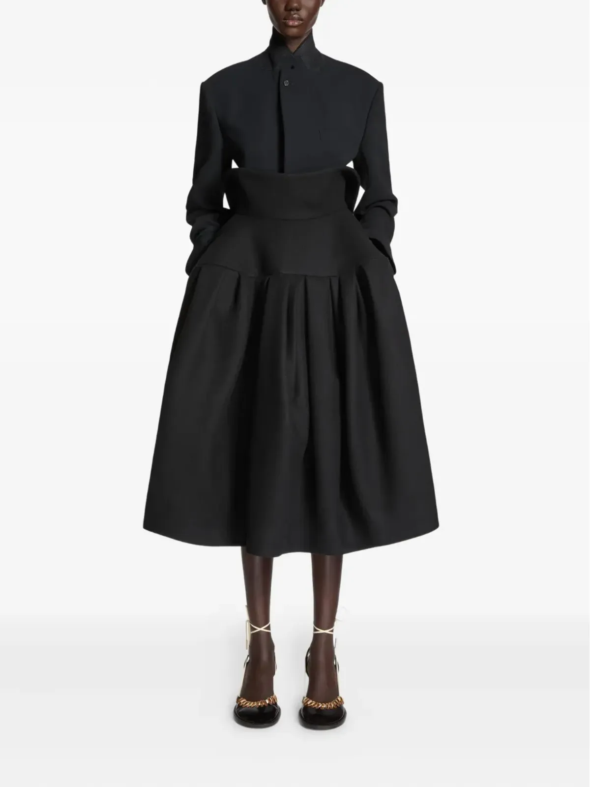 DRIES VAN NOTEN クロップド丈 ボタン留め カフス ブレザー - 画像2