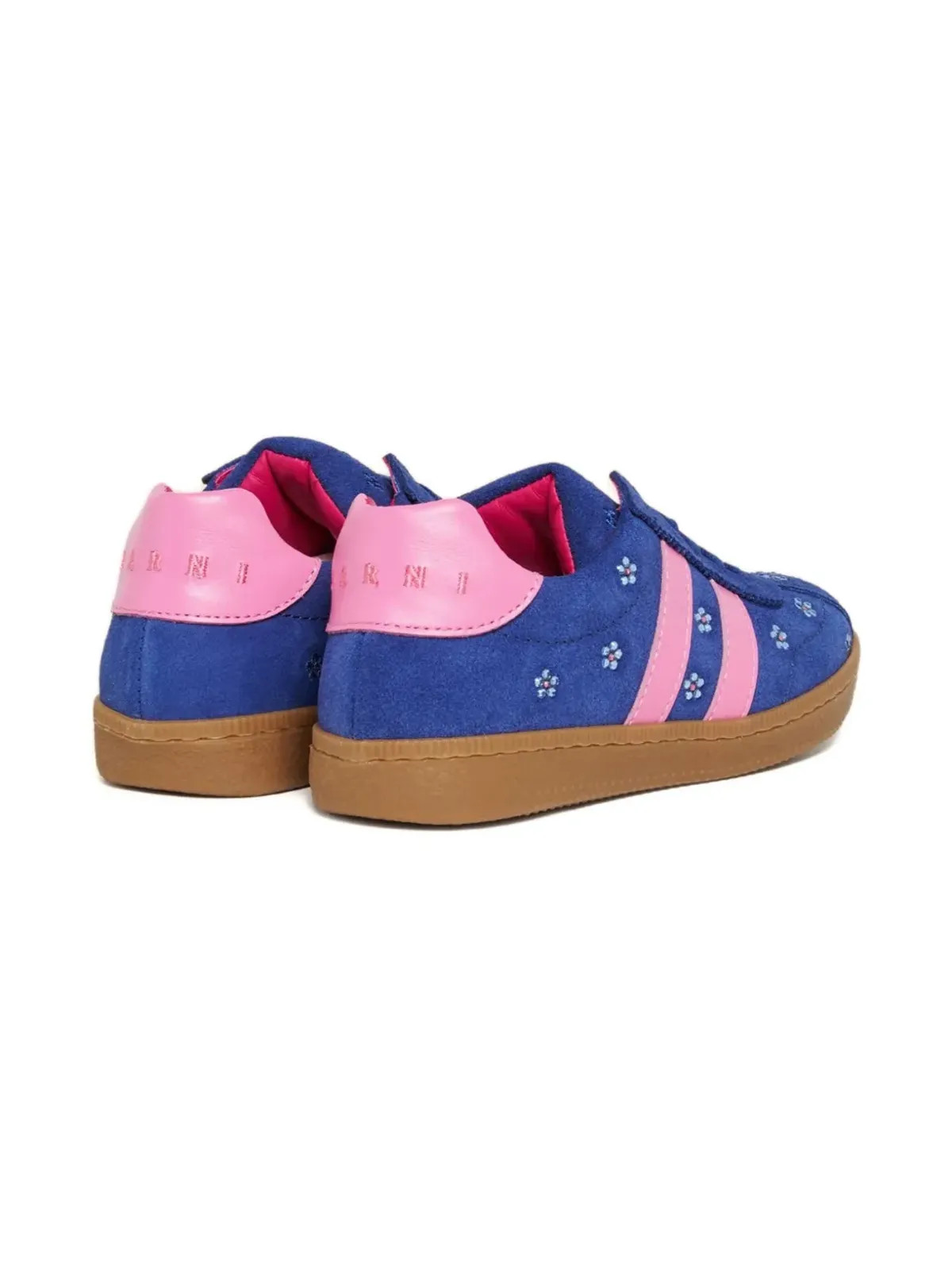 Marni Kids 花刺繍ストライプスニーカー - 画像3