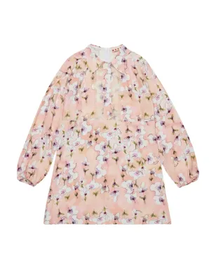 Marni Kids 花柄プリントのフリルドレス（ピンク） - サムネイル1