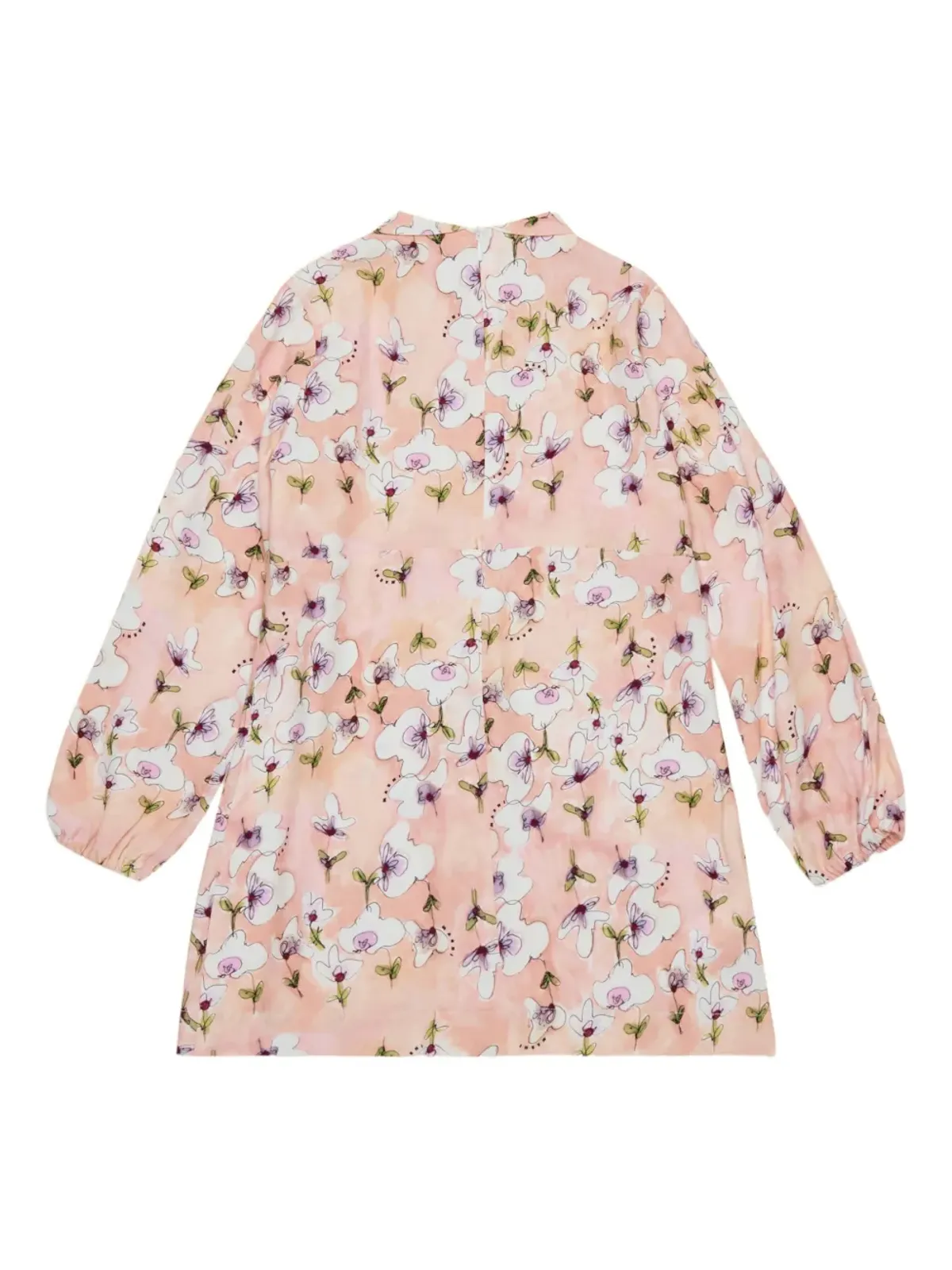 Marni Kids 花柄プリントのフリルドレス（ピンク） - 画像2