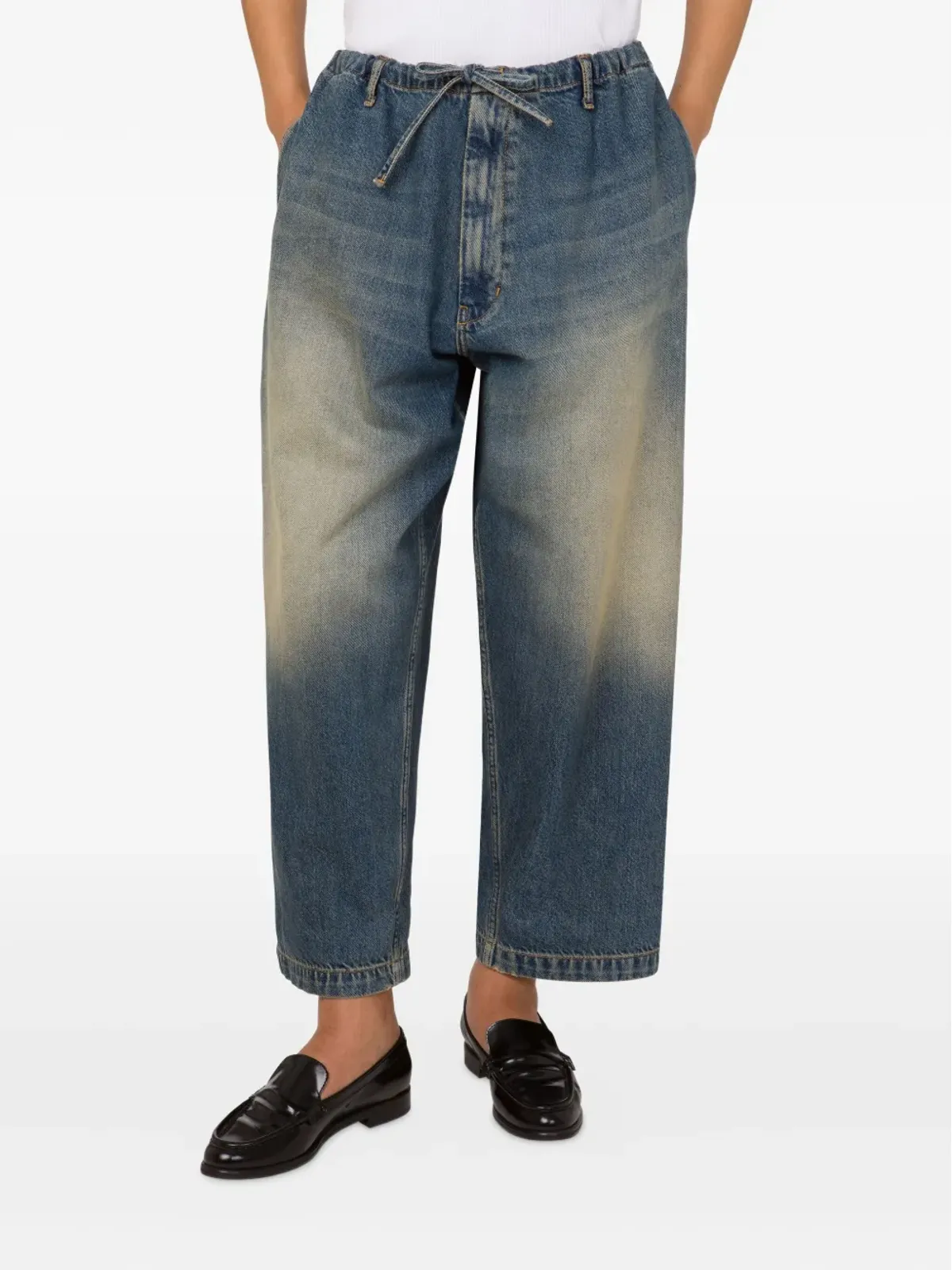 MOSCHINO JEANS ドローストリングウエストジーンズ - 画像2