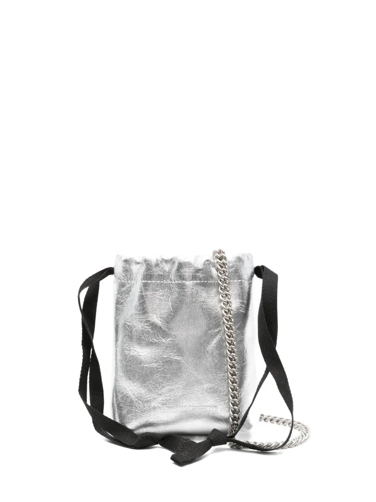 Ann Demeulemeester Gael ドロウストリングチェーン ミニバッグ - グレー - 画像1