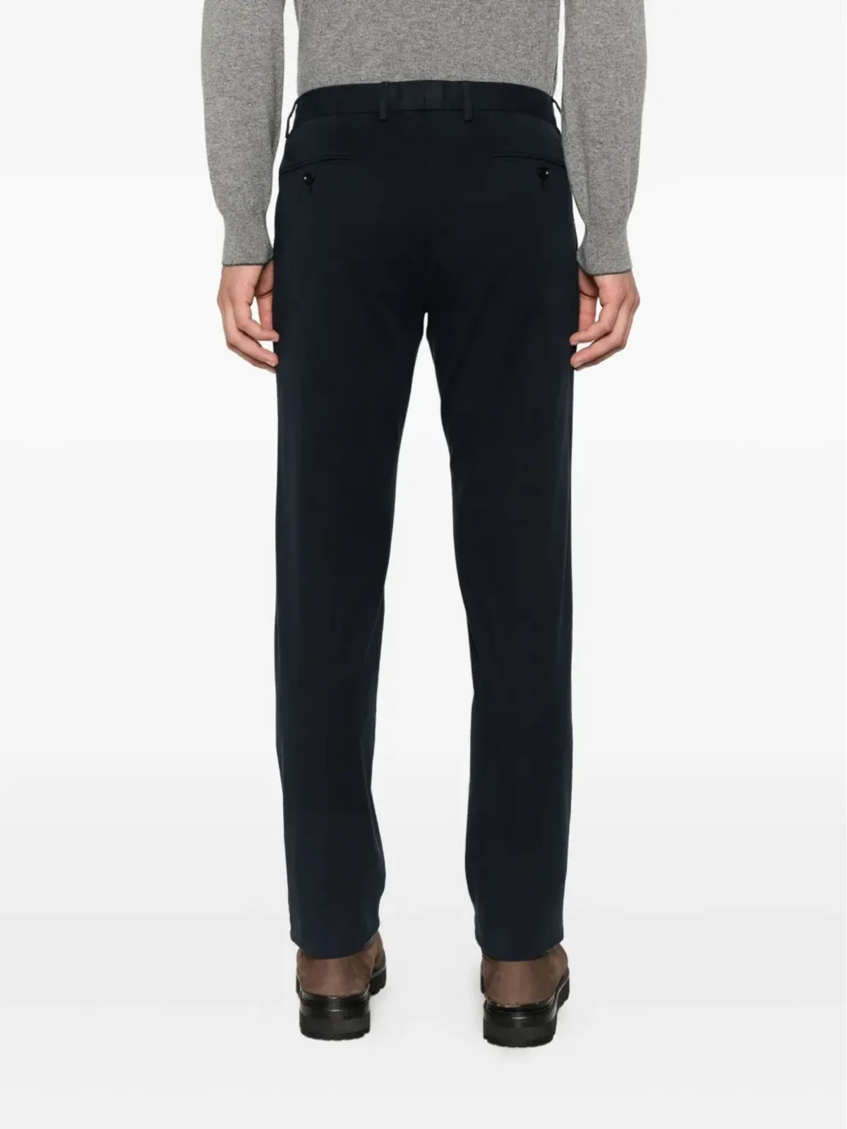 Zegna サイドポケット付き ローエッジ トラウザーズ ブルー - 画像4
