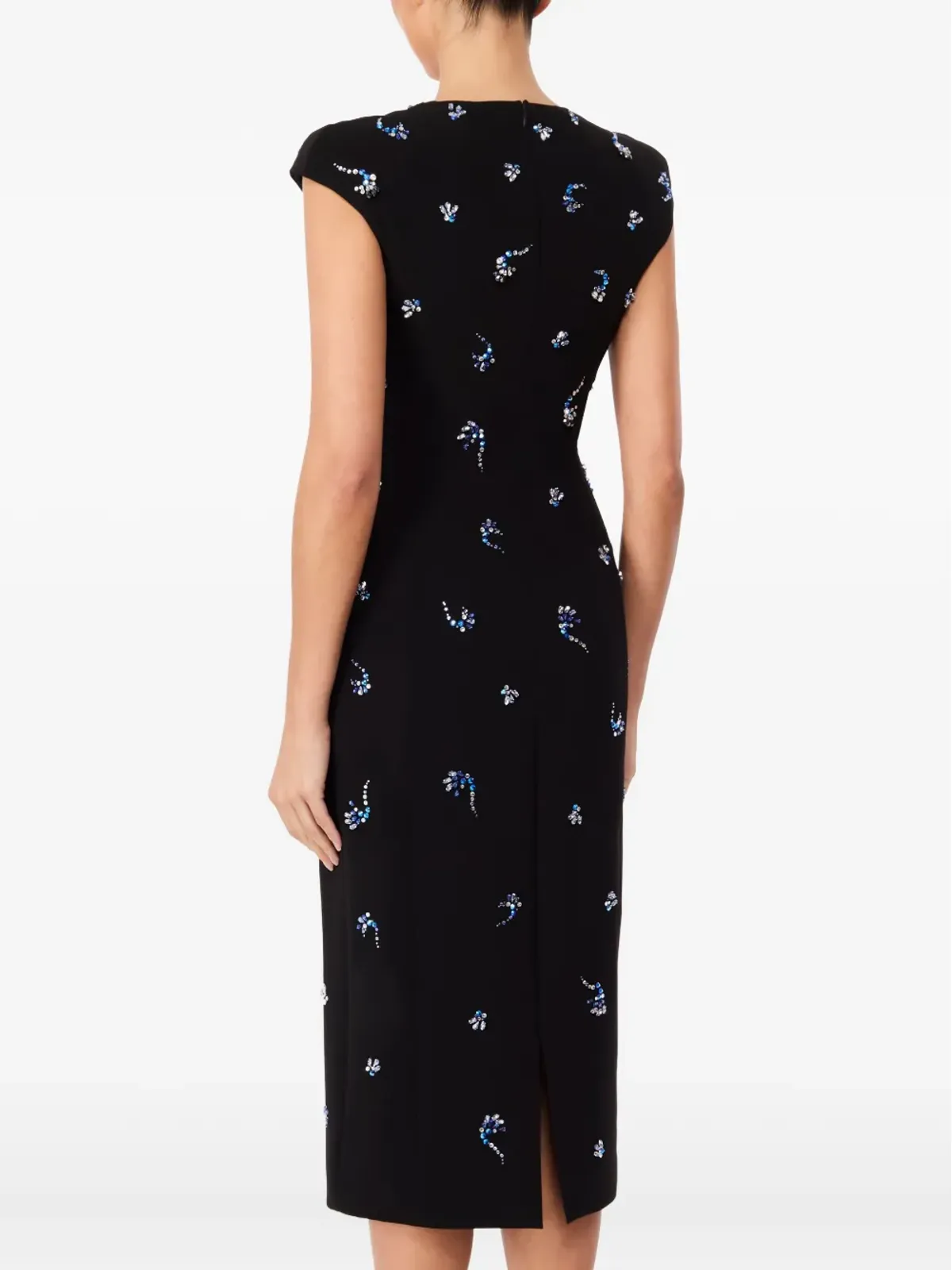 Jenny Packham エンベリッシュド キャップスリーブ ミディドレス - 画像3