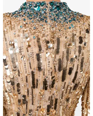 Jenny Packham パッションエンベリッシュド ミニドレス - ゴールド - サムネイル5