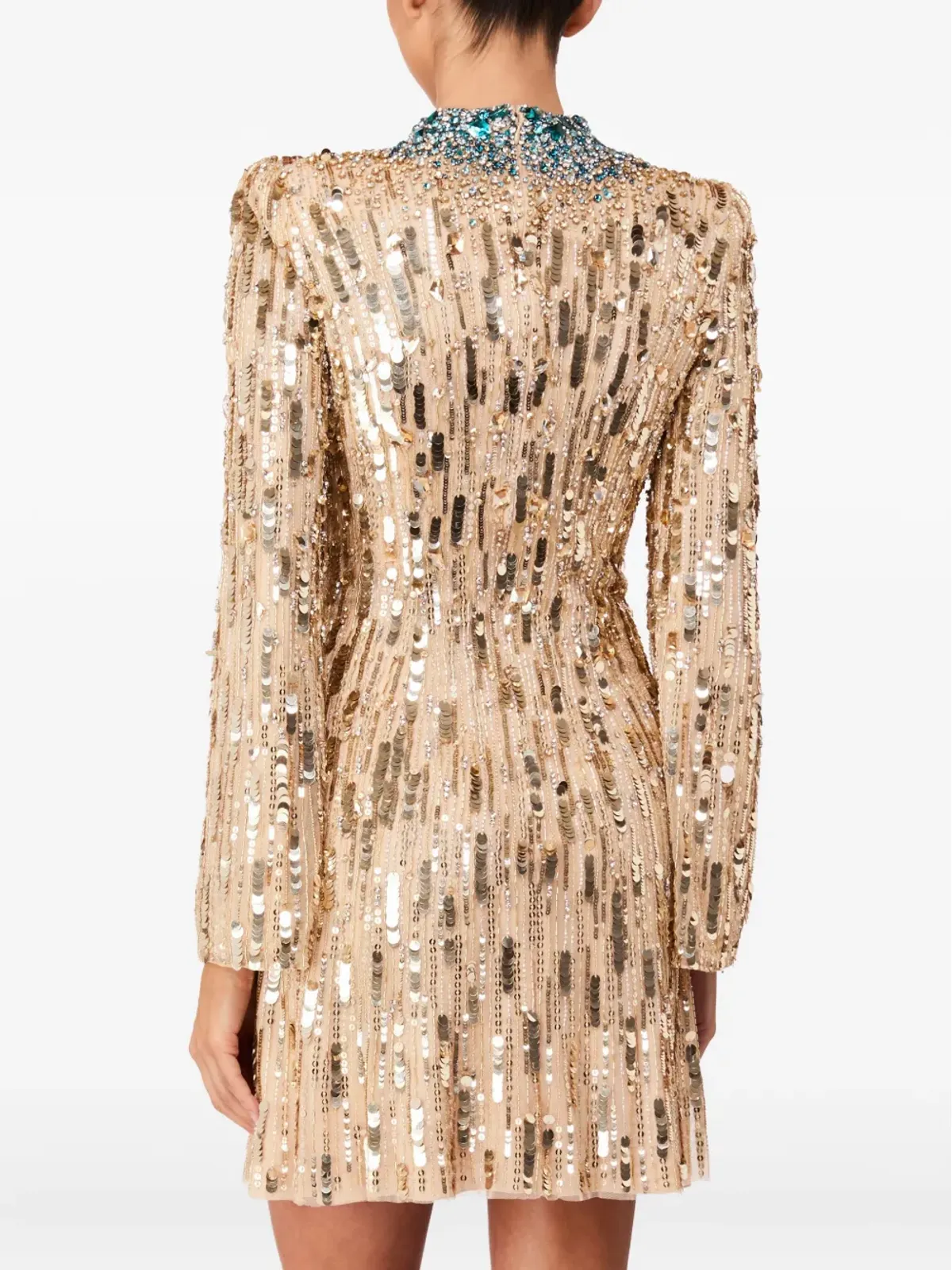 Jenny Packham パッションエンベリッシュド ミニドレス - ゴールド - 画像3