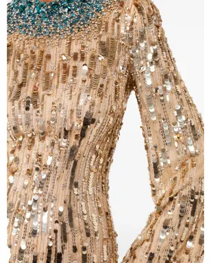 Jenny Packham パッションエンベリッシュド ミニドレス - ゴールド - サムネイル4