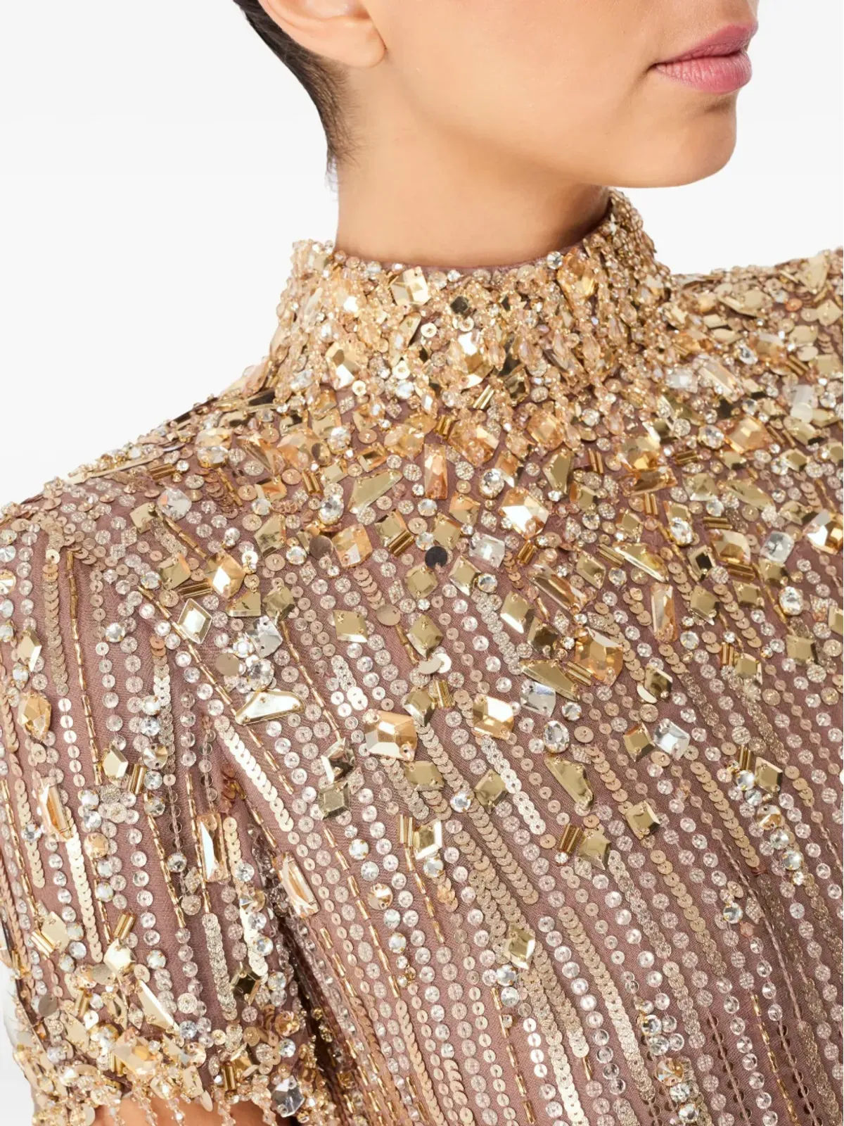 Jenny Packham Snapdragon sequin-embellished mini dress - Neutrals - 画像5