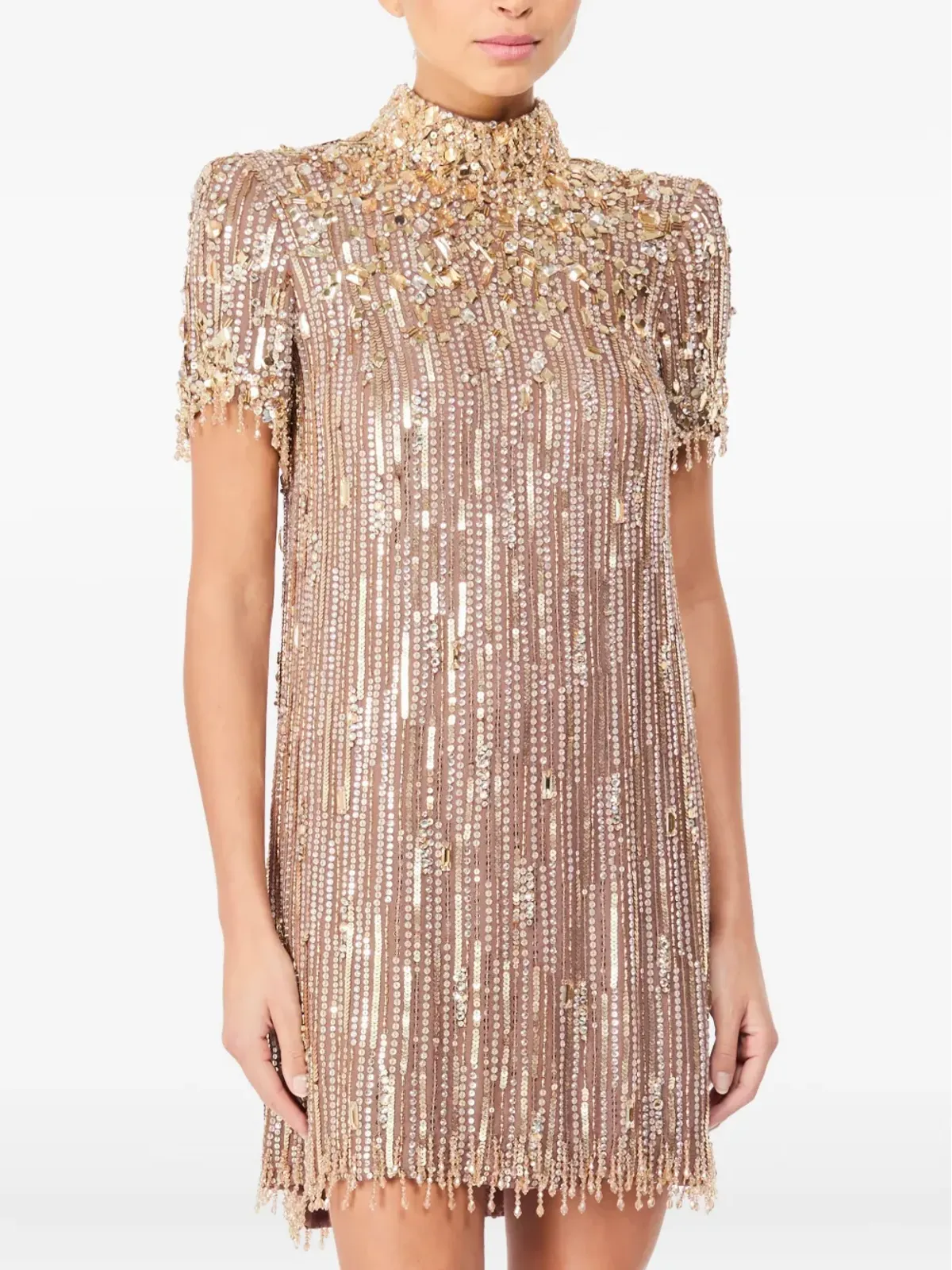 Jenny Packham Snapdragon sequin-embellished mini dress - Neutrals - 画像2