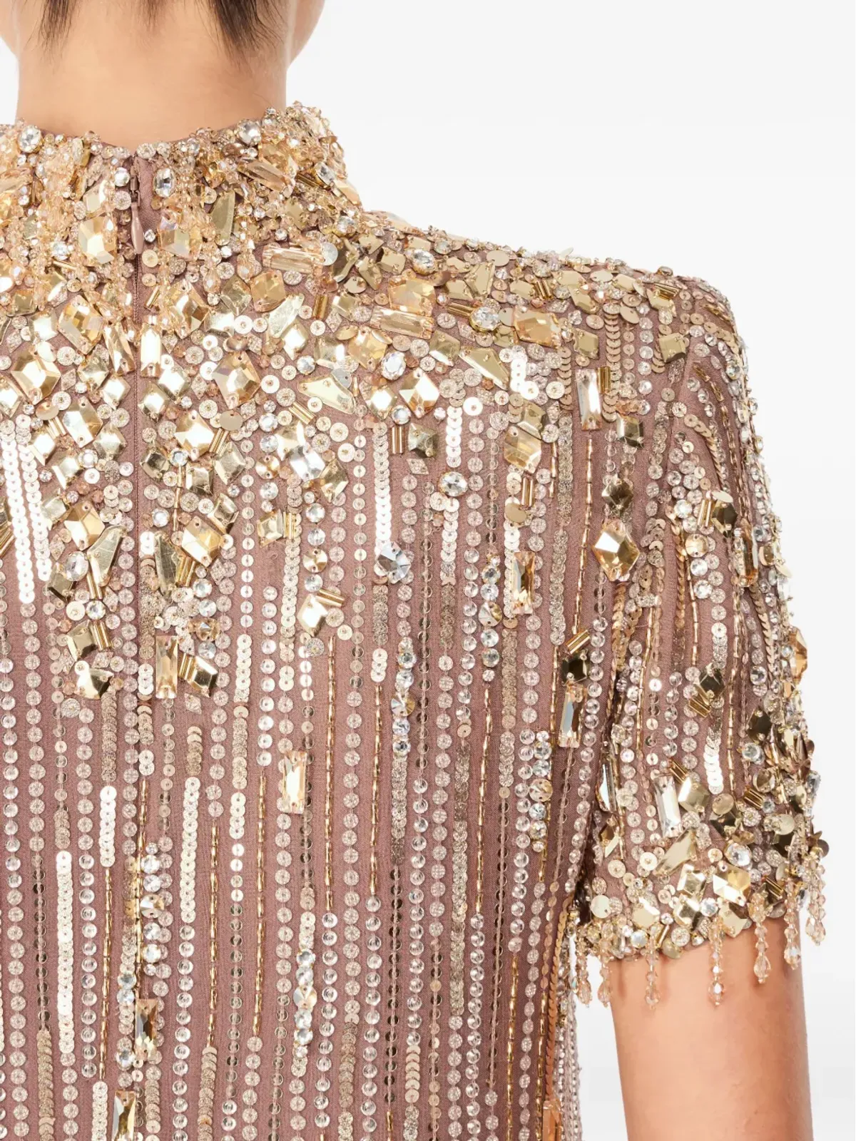 Jenny Packham Snapdragon sequin-embellished mini dress - Neutrals - 画像4