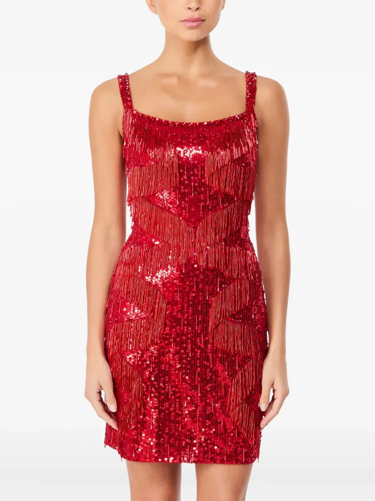 Jenny Packham ティナ・スパンコールフリンジミニドレス - 画像2