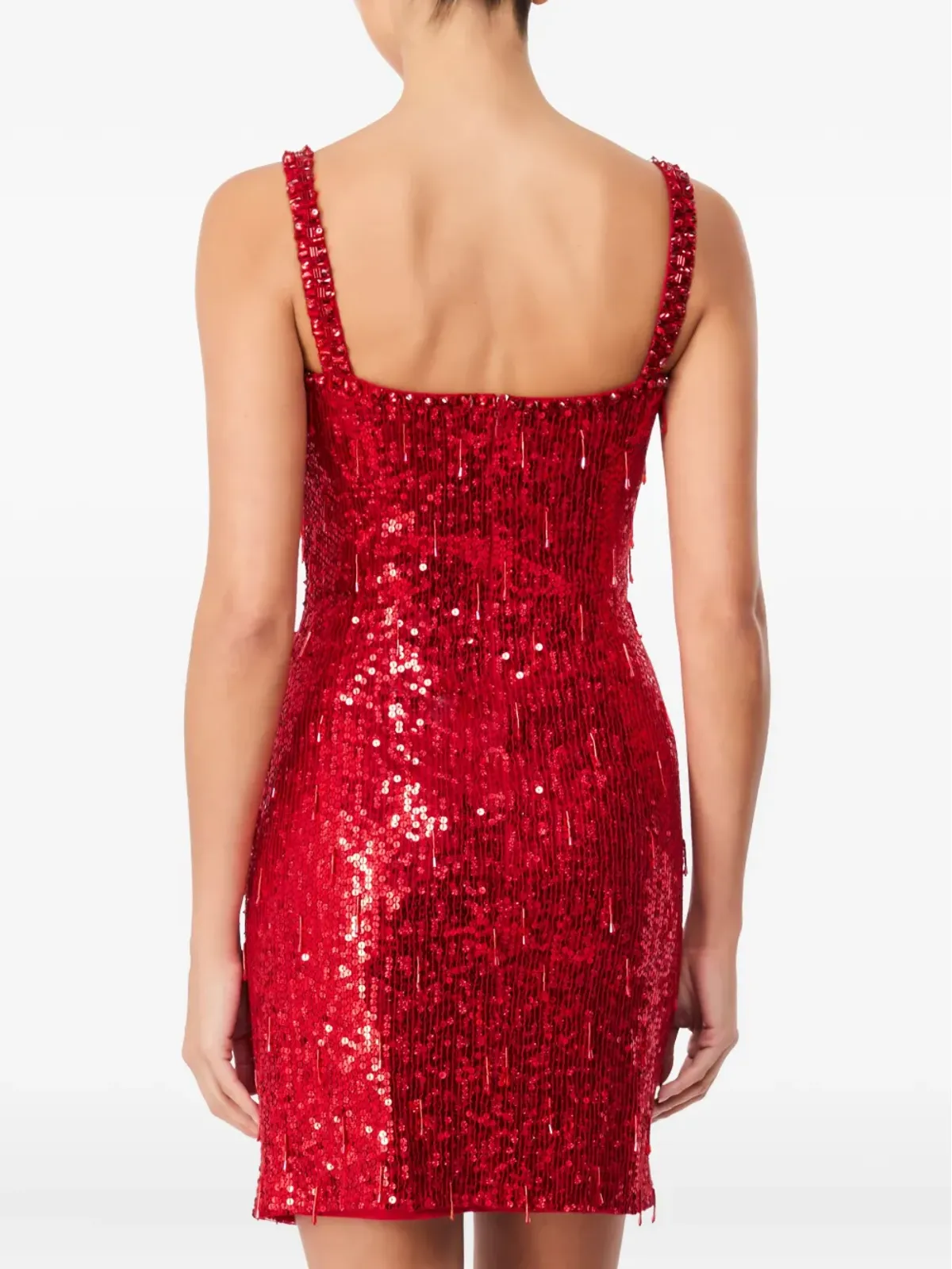 Jenny Packham ティナ・スパンコールフリンジミニドレス - 画像3