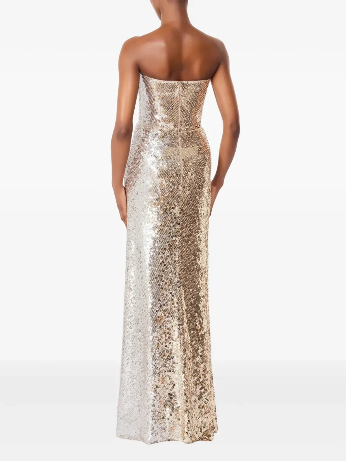 Jenny Packham スパンコール装飾ストラップレスマキシドレス - 画像3