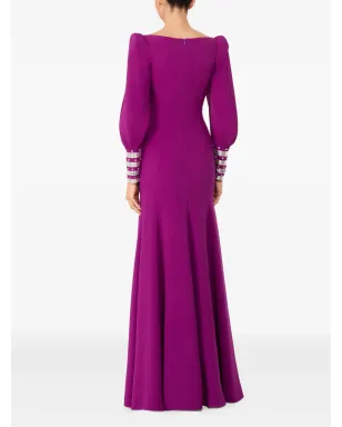 Jenny Packham エンベリッシュドカフ マキシドレス - ピンク - サムネイル3
