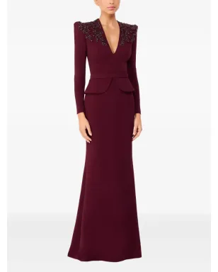 Jenny Packham セクイン装飾のVネック マキシドレス - サムネイル2