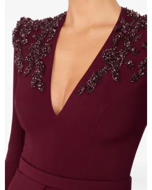 Jenny Packham セクイン装飾のVネック マキシドレス - サムネイル4
