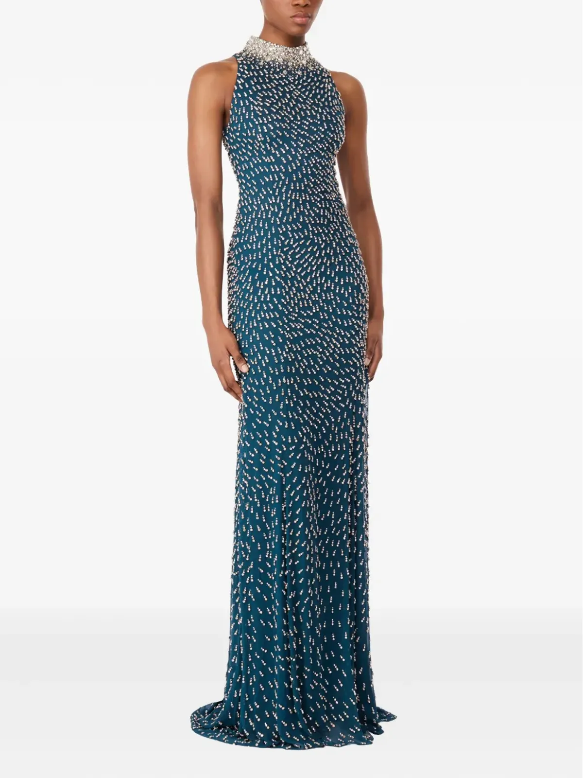 Jenny Packham エンベリッシュド ハイネック マキシドレス - 画像2