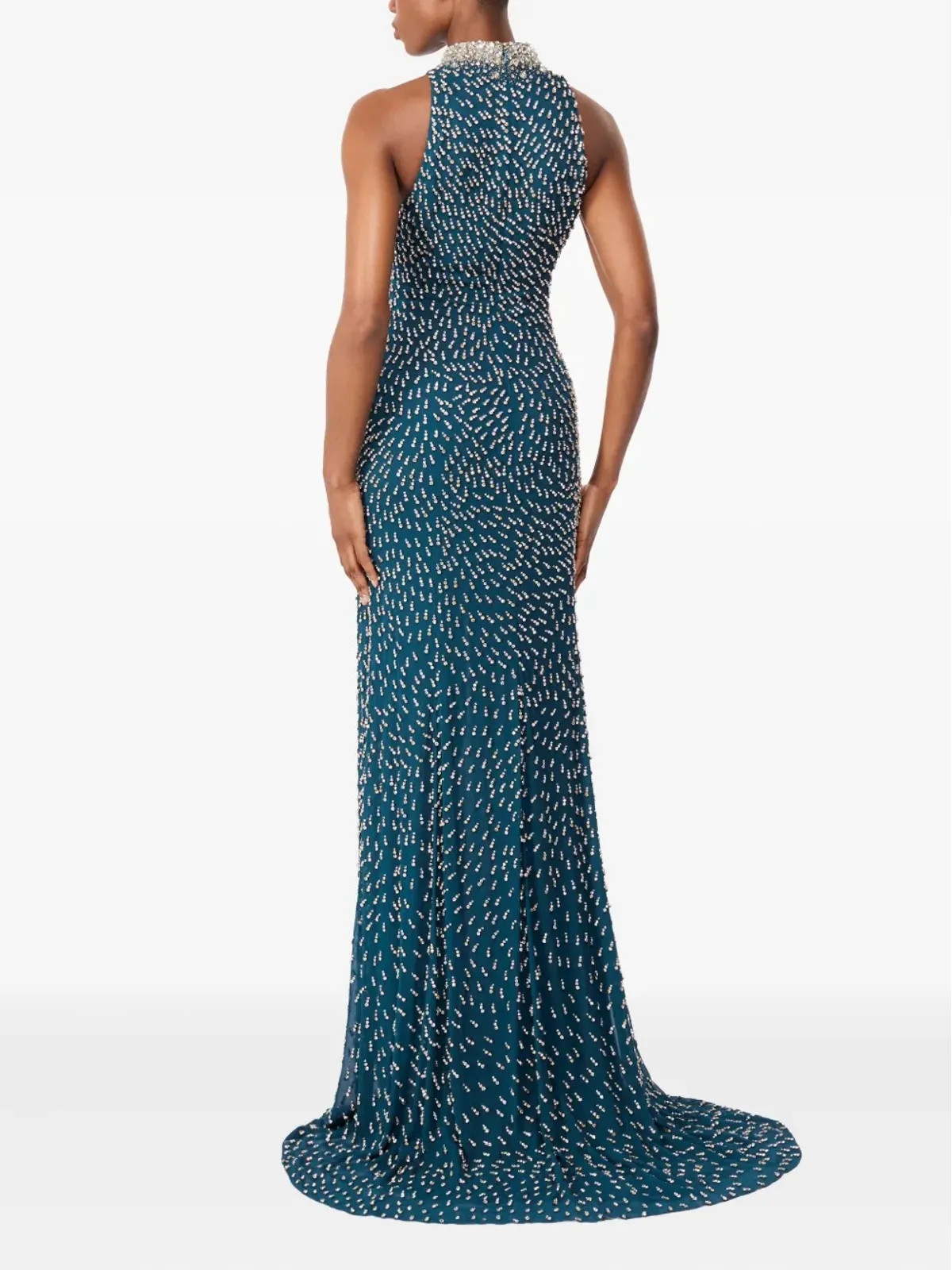 Jenny Packham エンベリッシュド ハイネック マキシドレス - 画像3